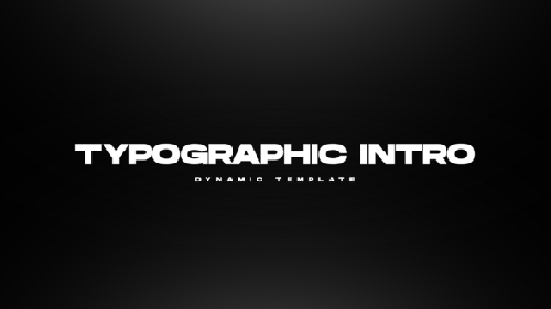 Videohive - Typography Intro - 48636406 - 48636406