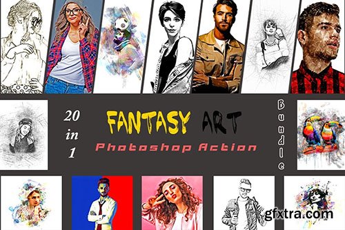 Fantasy Art Photoshop Action Bundle