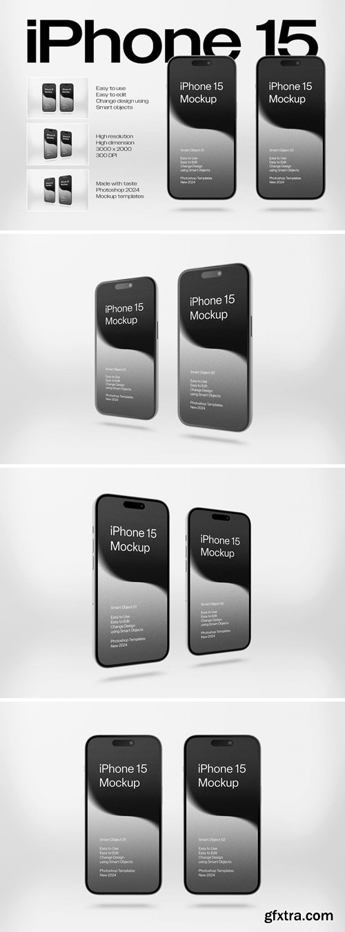 iPhone 15 Mockup SQADBED