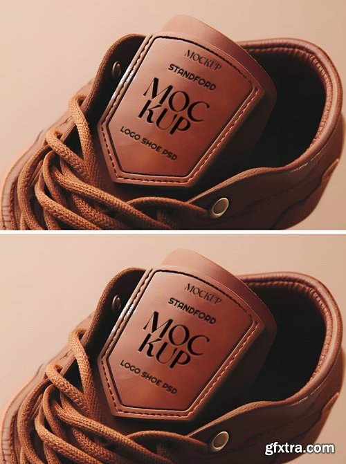 Leather Shoe Tongue Label Logo Mockup 26EDCWR