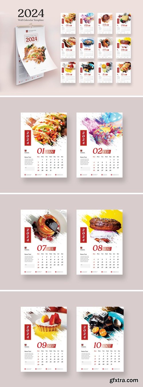 Multipurpose Restaurant Calendar Template 2024 AXGW4AP » GFxtra