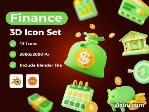 Finance - 3D Icon Pack Ui8.net