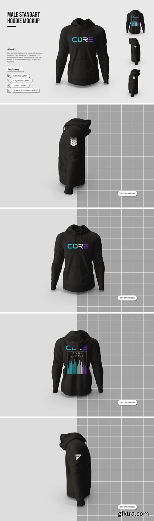 Male Standart Hoodie Mockup 5K8EPE9