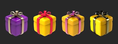 Premium PSD | 3d render gift box with ribbon isolated illustration set Premium PSD