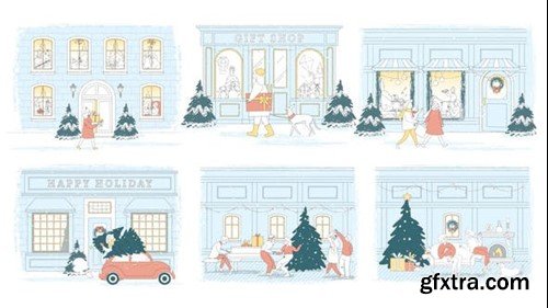 Videohive Christmas Scene Animations 48749114