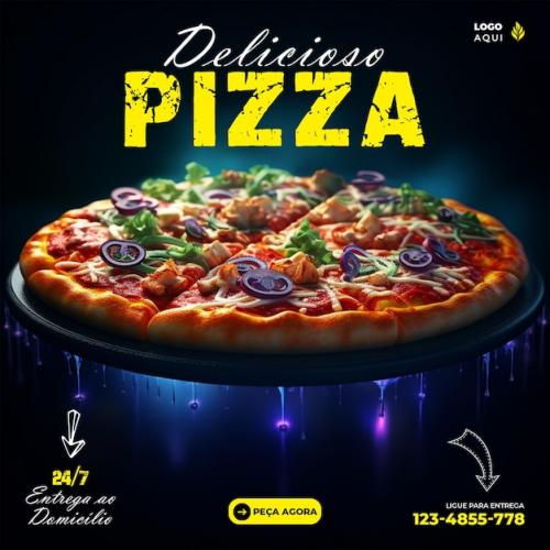 Premium PSD | Pizza social media post design psd template Premium PSD