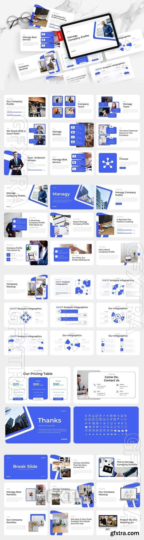 Managy - Company Profile PowerPoint Template TBL4FEK