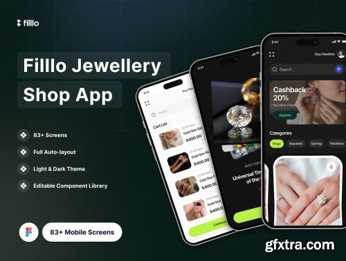 Filllo Jewellery Shop App UI Kit Ui8.net