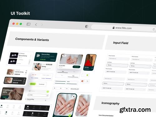 Filllo Jewellery Shop App UI Kit Ui8.net
