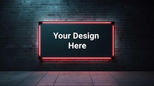 Premium PSD | Psd mockup of blank empty black signboard generated by ai Premium PSD