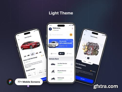 Filllo Automotive App UI Kit Ui8.net