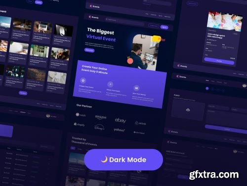 Evenia - Event Organizer Marketplace Website UI Kit Ui8.net
