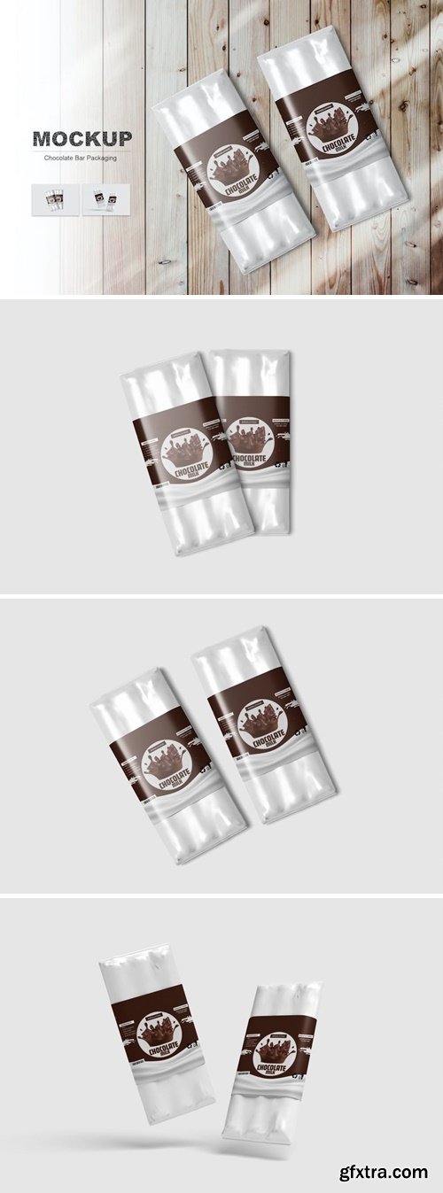 Chocolate Bar Packaging Mockup X59WFTU