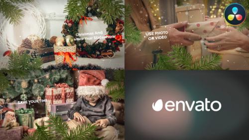 Videohive - Christmas And New Year Slideshow for DaVinci Resolve - 48661586 - 48661586