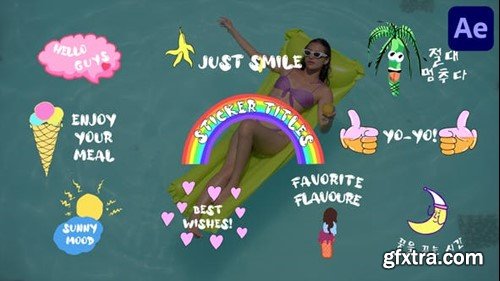 Videohive Colorful Sticker Titles for After Effects 48812756