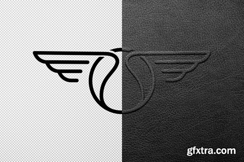 Pressed Leather Luxury Logo Mockup GFLKA8F