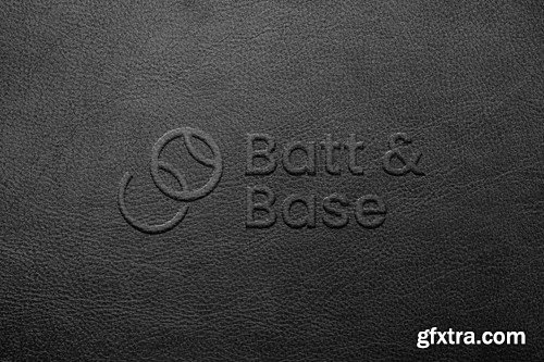 Pressed Leather Luxury Logo Mockup GFLKA8F