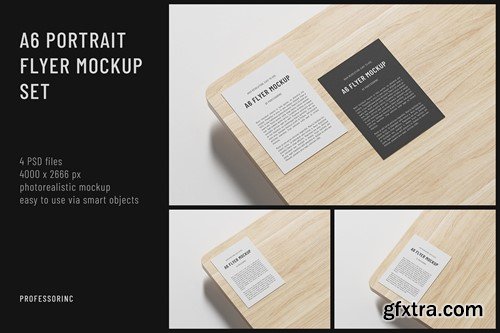 A6 Portrait Flyer Mockup Set MGX7YBY