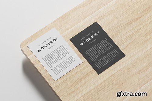 A6 Portrait Flyer Mockup Set MGX7YBY