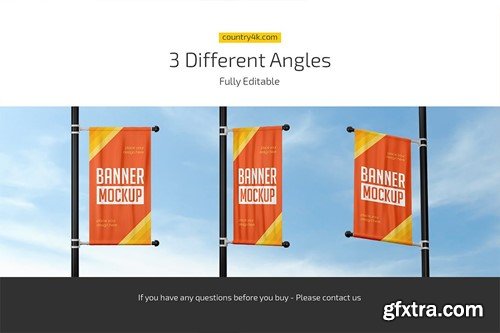 Banner on Pillar Mockup Set 8N73PR3