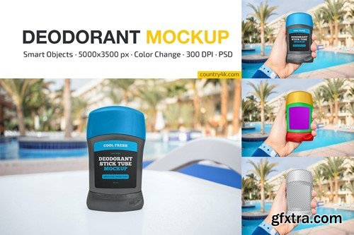 Deodorant Stick Tube Mockup Set MN8JJSC