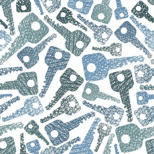 Premium Vector | Security theme seamless background, keys seamless pattern, vector, hand drawn lines textures used. Premium PSD
