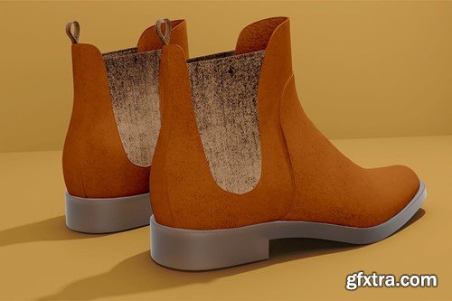 Chelsea boots mockup isolated G96T239