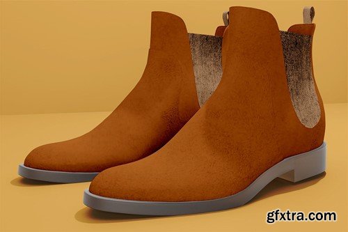 Chelsea boots mockup isolated G96T239