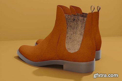 Chelsea boots mockup isolated G96T239