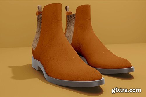 Chelsea boots mockup isolated G96T239