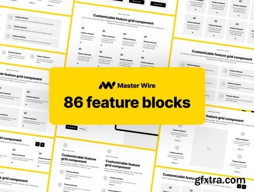 Wireframe Kit - Master Wire desktop v1.0 Ui8.net