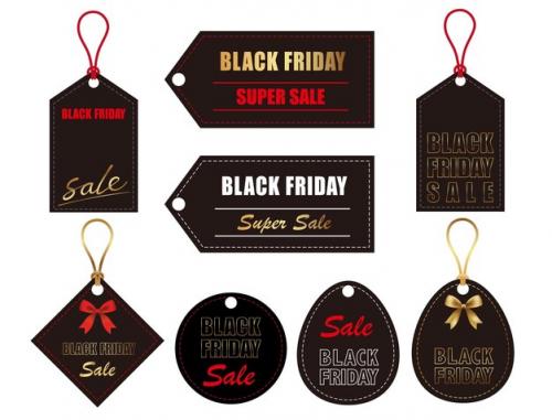 Premium Vector | Black friday vector tag set isolated on a white background Premium PSD