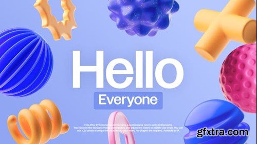 Videohive Trendy 3D Shape Opener 48840709