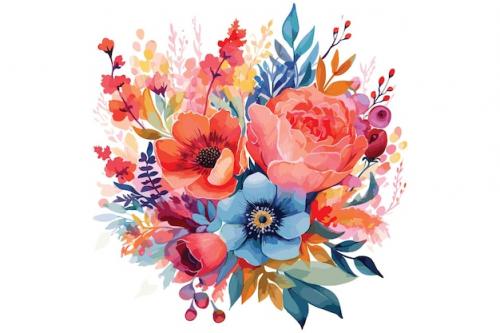 Premium Vector | Watercolor love shape arrangements florals all are creative new designs you will get these files Premium PSD