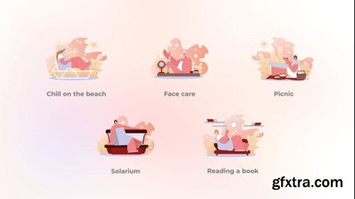 Videohive Vacation - Body Positive  Flat Concept 48849860