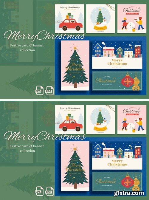 Merry Christmas Card Collection VXBG46Y