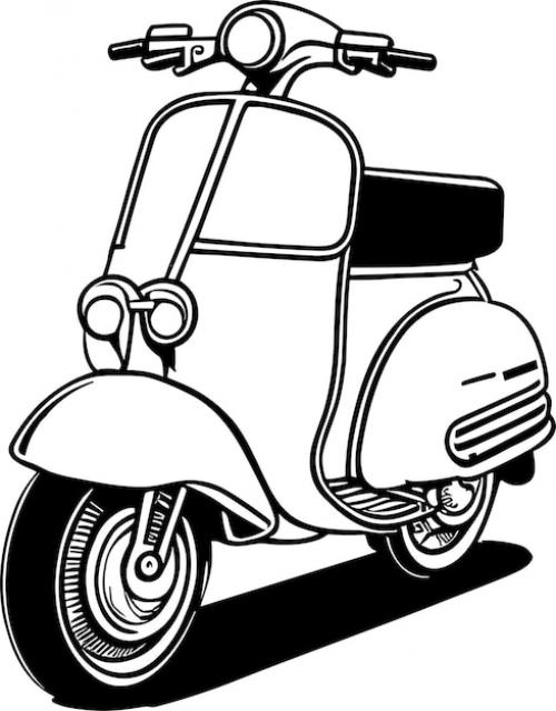 Premium Vector | A simple vector illustration of scooter Premium PSD