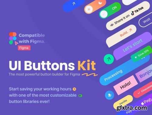 UI Buttons Kit For Figma Ui8.net