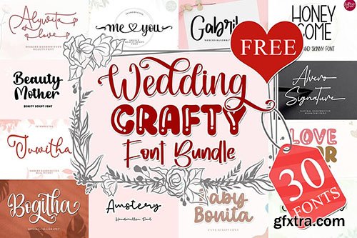 Wedding & Crafty Font Bundle