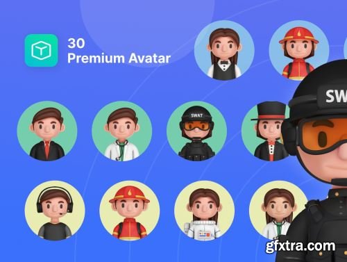 Avatarions - 3D Avatar Profession Ui8.net