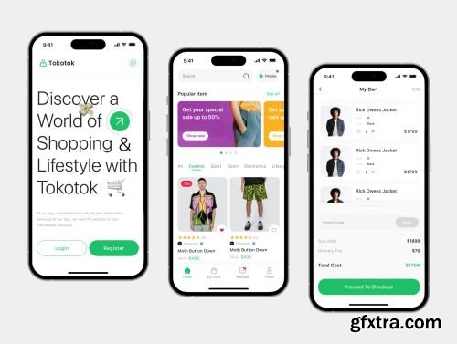 Tokotok - Ecommerce App UI KIT Ui8.net