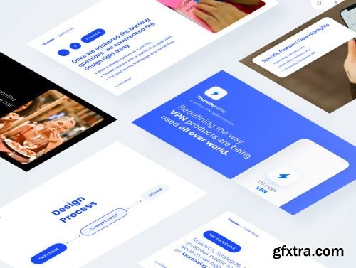 Thunder - A Premium Pitch Deck Presentation Kit for VPN Mobile Apps Ui8.net