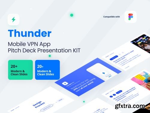 Thunder - A Premium Pitch Deck Presentation Kit for VPN Mobile Apps Ui8.net