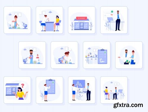 Science and Laboratory Illustrations Ui8.net