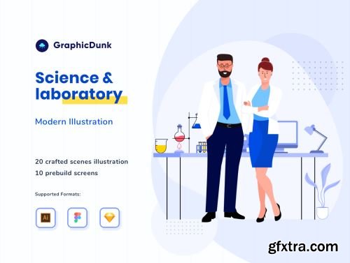 Science and Laboratory Illustrations Ui8.net