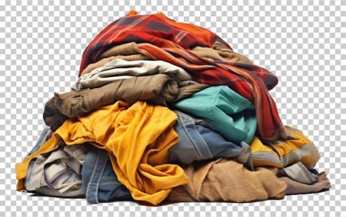 Premium PSD | Pile of dirty clothes isolated on transparent background Premium PSD