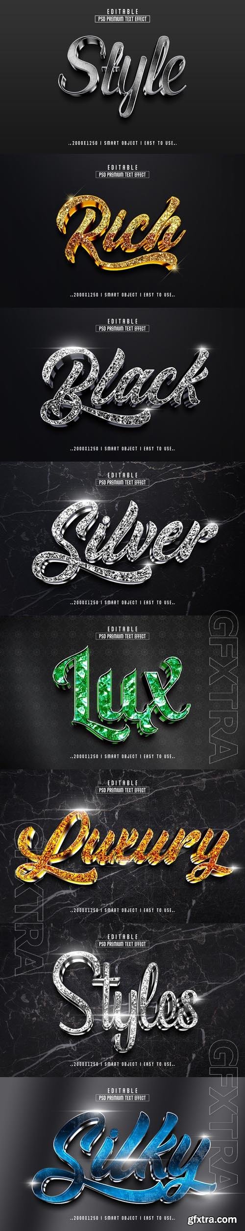 8 Psd style text effect editable set vol 20