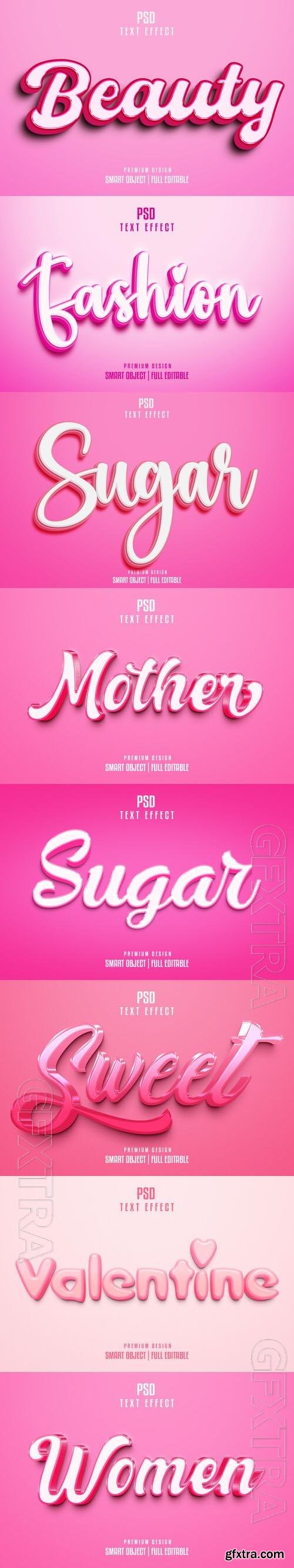 8 Psd style text effect editable set vol 11