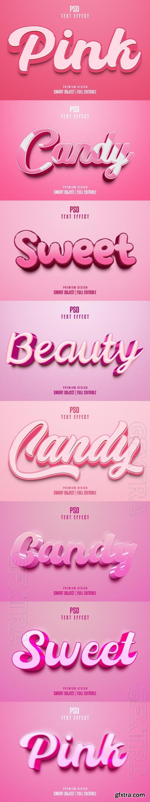 8 Psd style text effect editable set vol 6