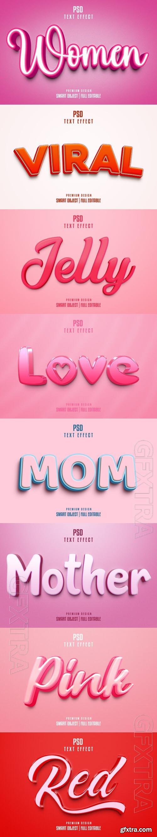 8 Psd style text effect editable set vol 8